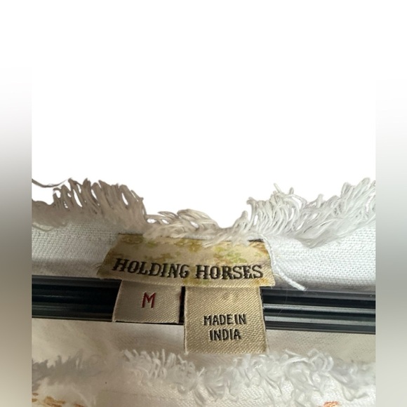 Anthropologie Holding Horses Fruit Salad Linen Tunic Dress White Raw Size Medium - Picture 4 of 9